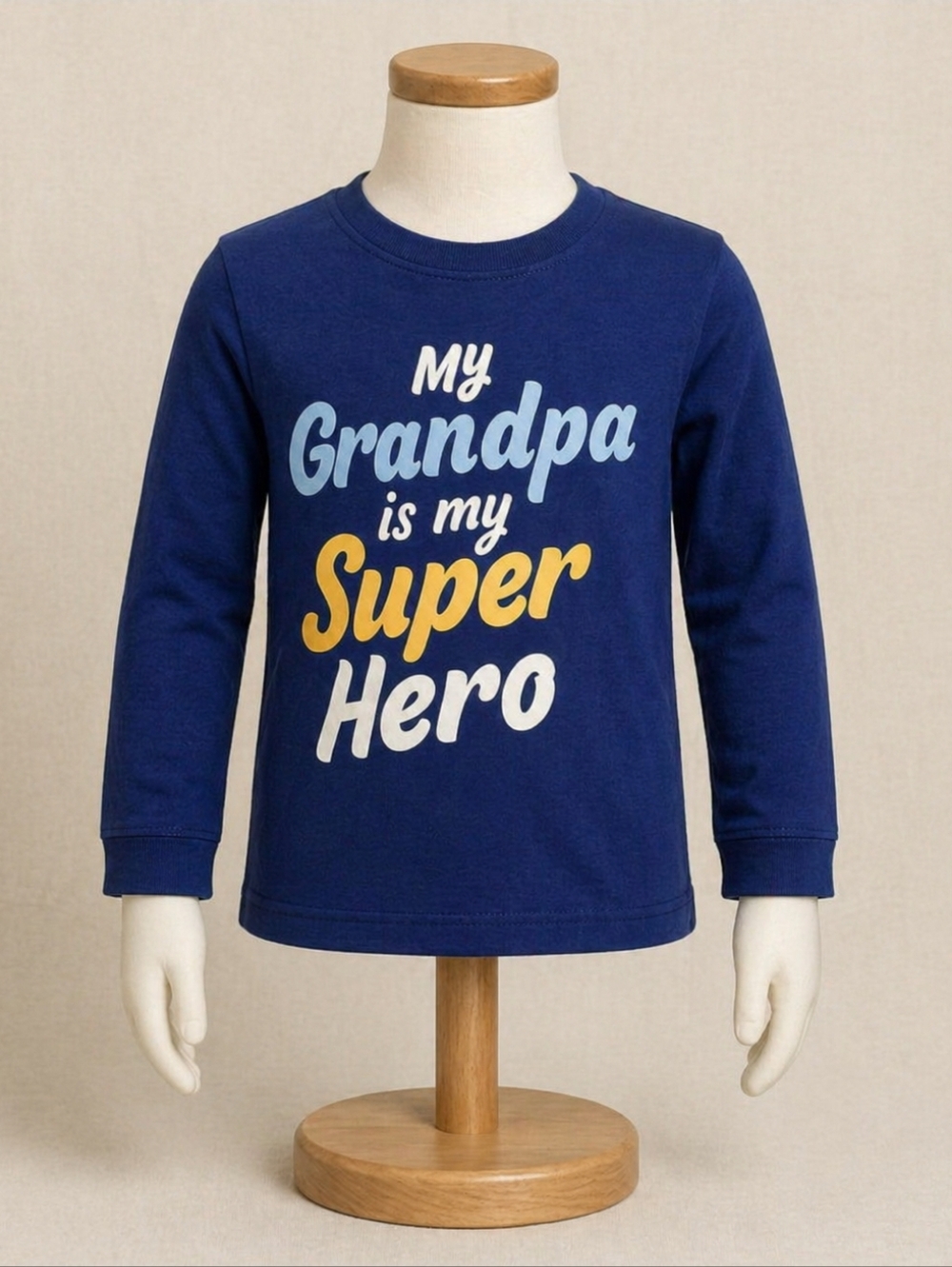 Boys' CARTER'S " My Grandpa Is My Superhero" Long Sleeve Tee Shirt Size 8